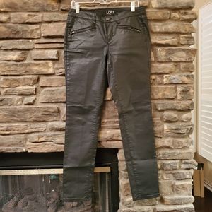 ANN TAYLOR LOFT VEGAN LEATHER LIKE JEANS 6